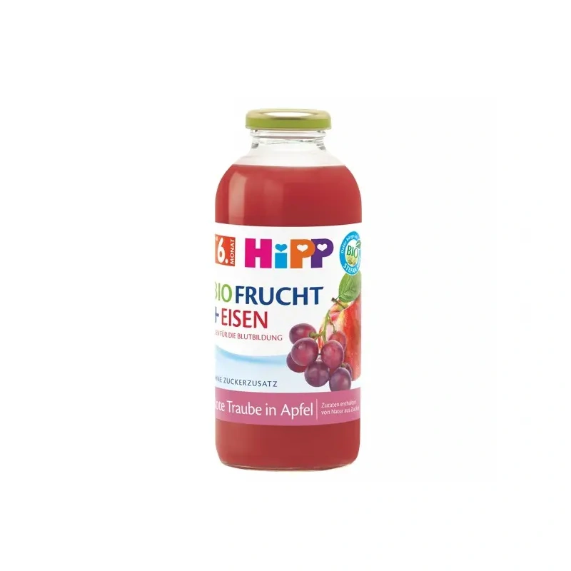 HiPP Õuna-,punase viinamarja-ja aroonianektar C-vitamiini ja rauaga ÖKO al 6k 500ml (DE-ÖKO-001)