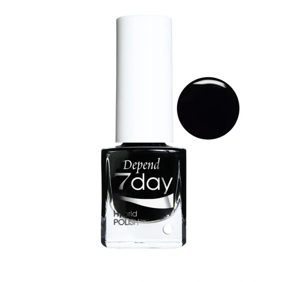 Depend 7 Day hübriidlakk 7013 Goth Black 5ml