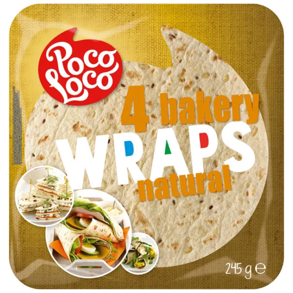 Poco Loco Naturaalne wrap (25 cm x 4tk) 245g