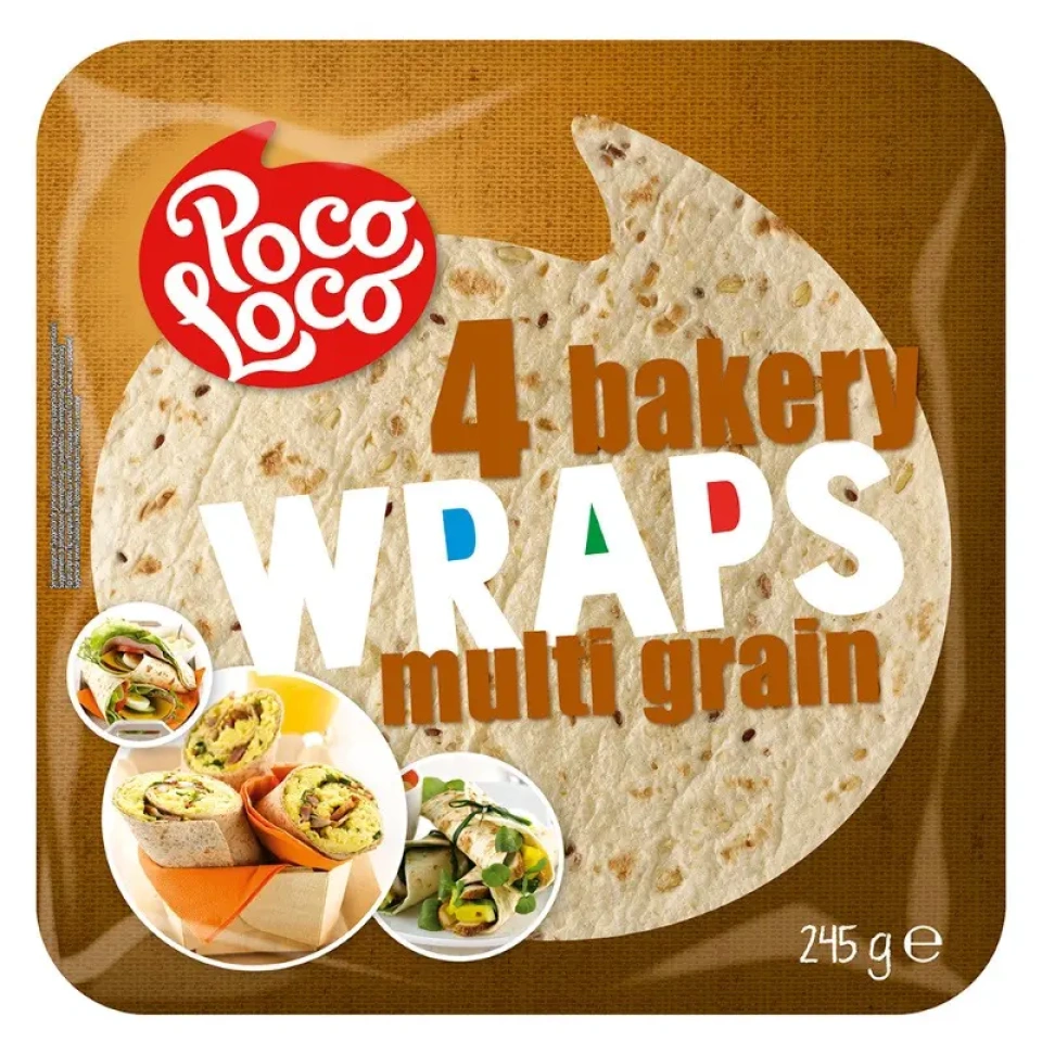 Poco Loco Mitmevilja wrap (25 cm x 4 tk) 245g