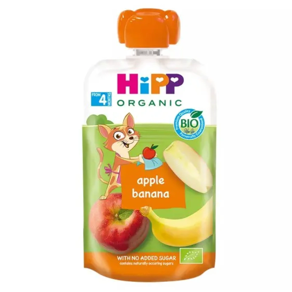 HiPP Hippis õunapüree banaaniga ÖKO peale 4k. 100g (AT-BIO-301)