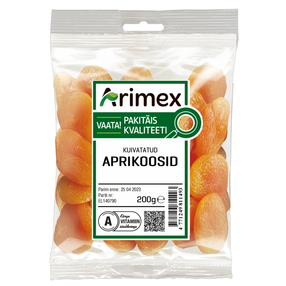 ARIMEX kuivatatud aprikoosid 200g
