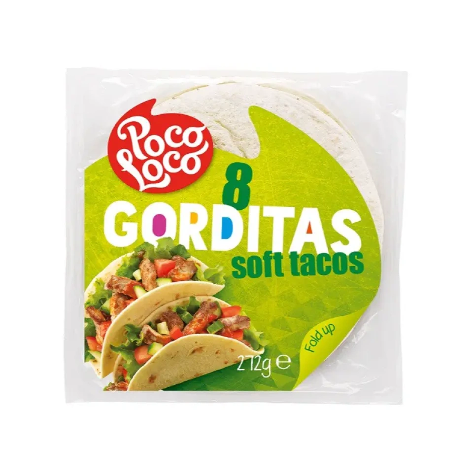 Poco Loco Gorditas pehmed tacod 8 tk (15cm x 8tk) 272g