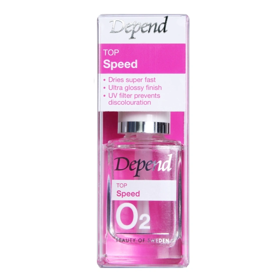Depend O2 kiirelt kuivav läikiv pealislakk Top Speed 11ml /8946/