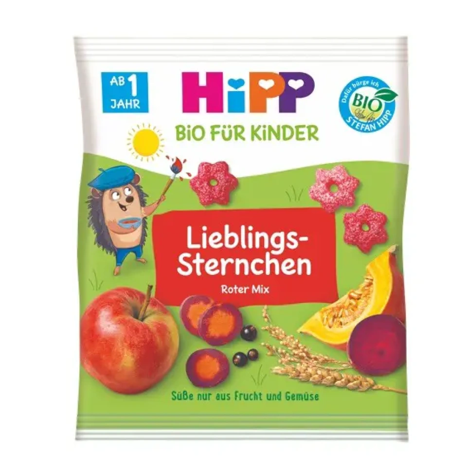 HiPP Lemmikud teraviljatähekesed ÖKO al. 1a 30g (AT-BIO-501)