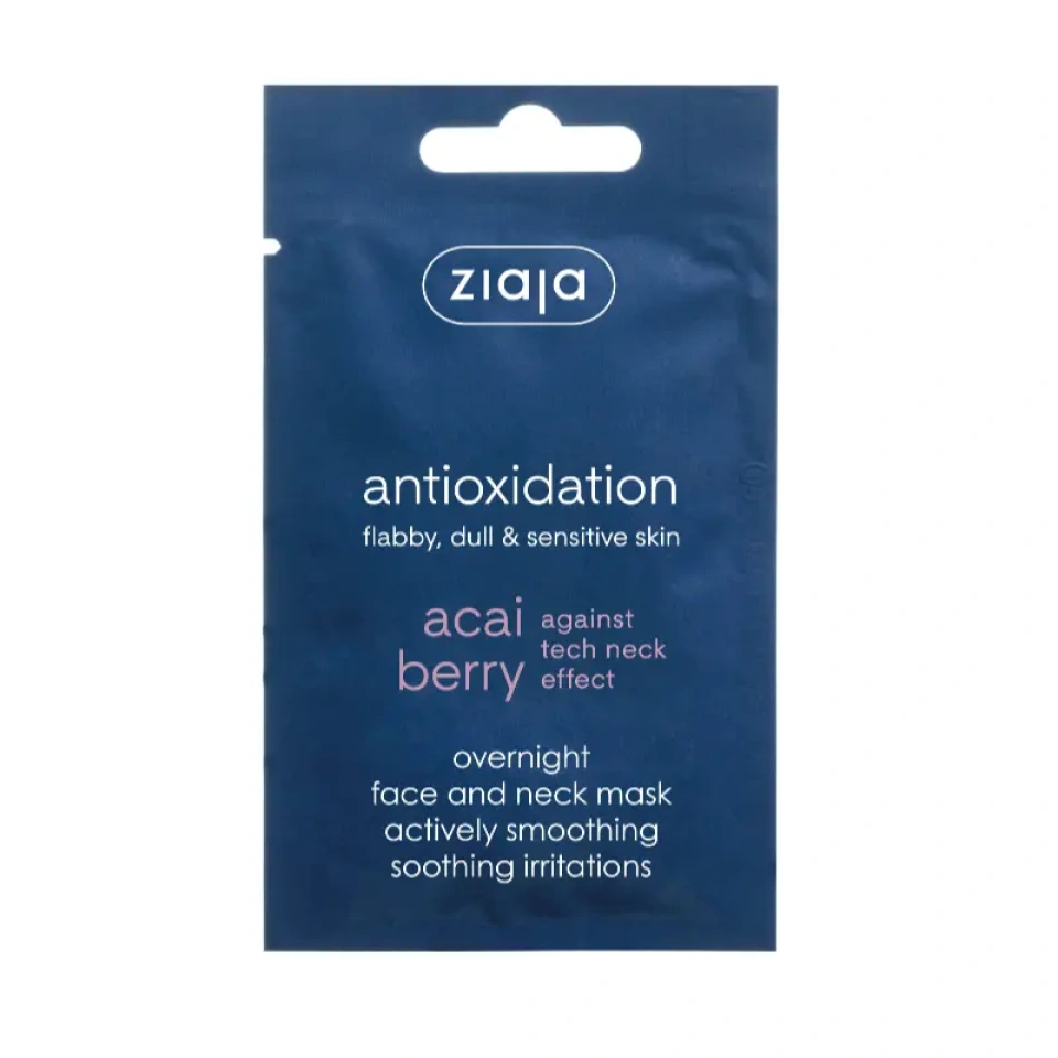 Ziaja Acai Berry antioksüdantiivne näomask tuhmile, lõtvunud, tundlikule nahale 7ml