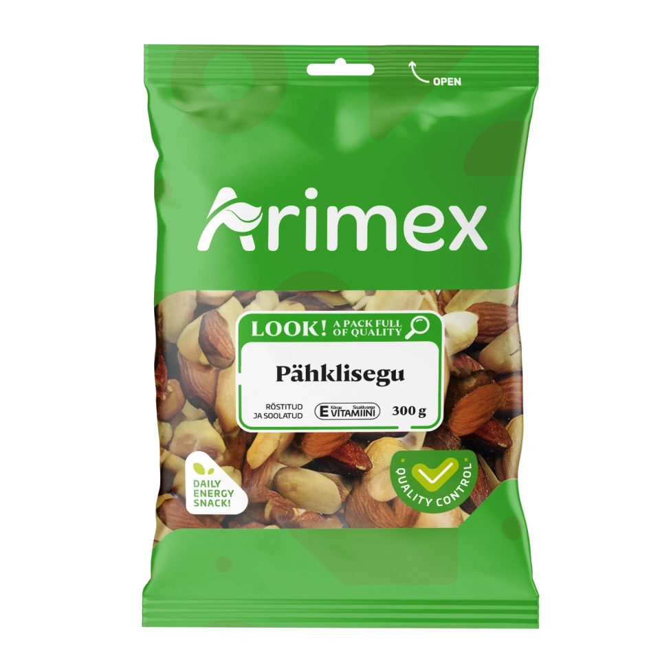ARIMEX röstitud ja soolatud pähklite segu 300g
