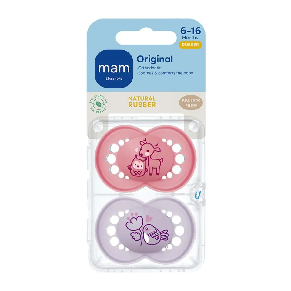 MAM Original 6-16k latekslutid 2 tk pakis ROOSA