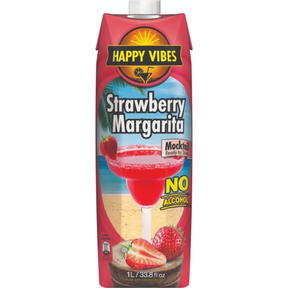 Happy Vibes kokteilijook Strawberry Margarita 1L