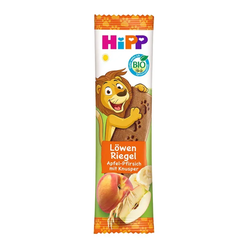 HiPP Müslibatoon krõbe kaer õuna ja virsikuga ÖKO al. 1a 20g (DE-ÖKO-006)