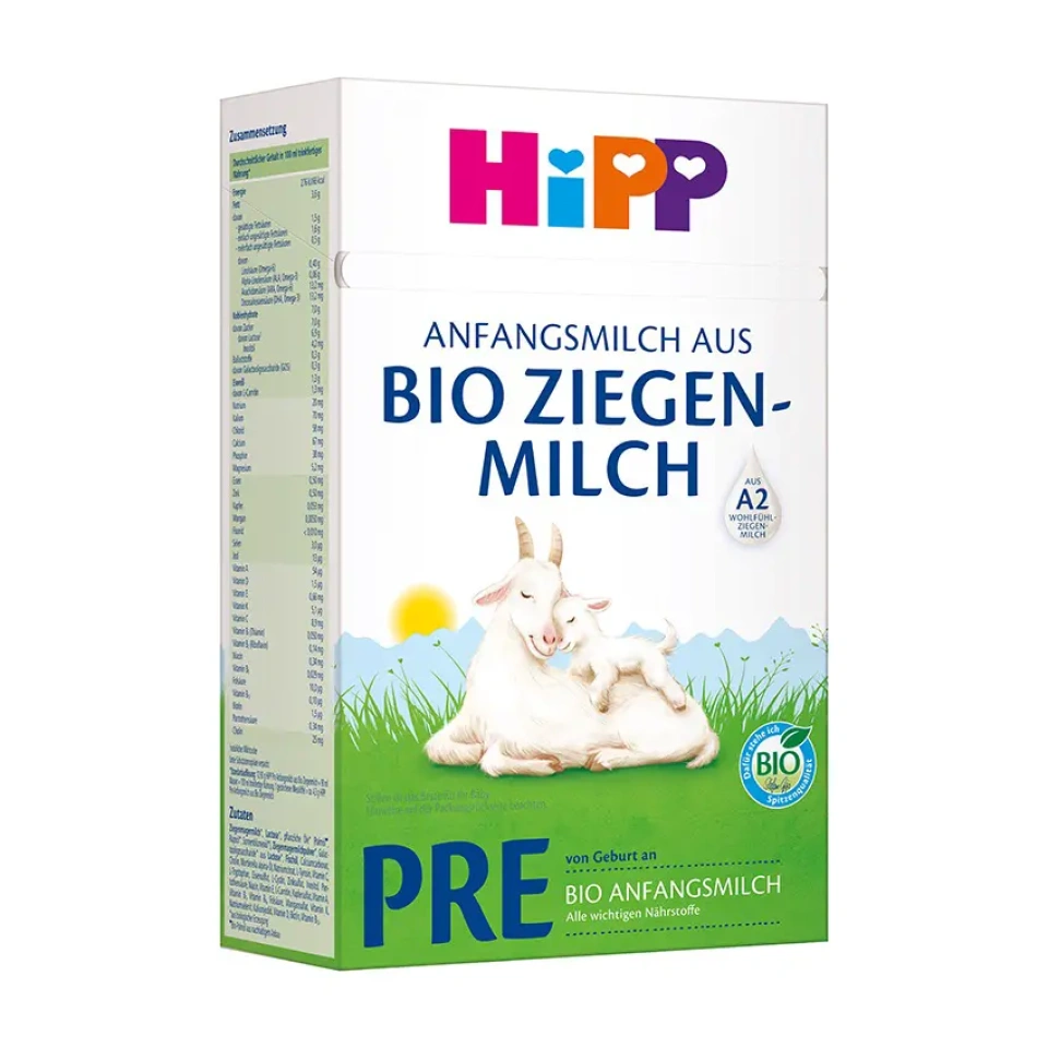 HiPP PRE imiku piimasegu kitsepiimast ÖKO al. sünnist 400g (DE-ÖKO-001)