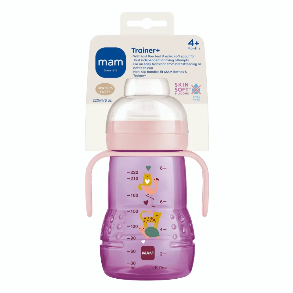 MAM Trainer joogipudel 220 ml ROOSA
