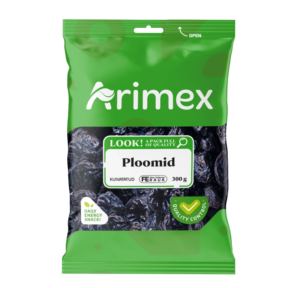 ARIMEX kuivatatud mustad ploomid 300g