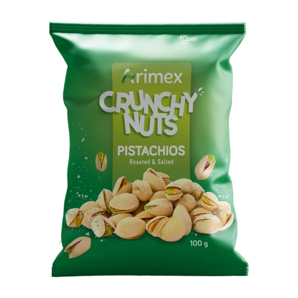 Arimex Crunchy Nuts röstitud soolased pistaatsiapähklid 100g
