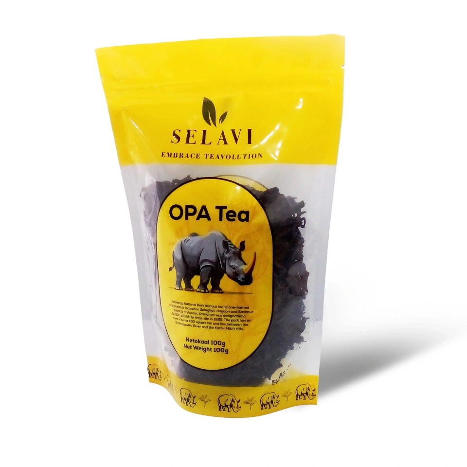 SELAVI Opa Tea suureleheline must purutee 100g