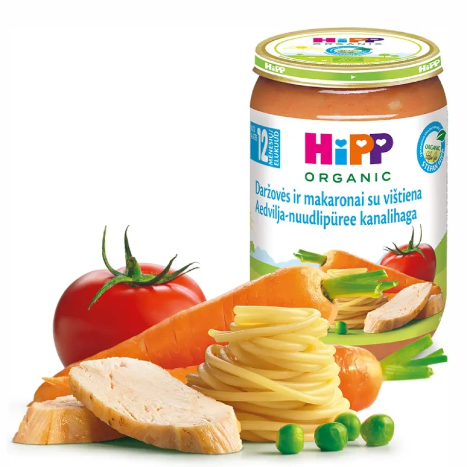 HiPP Aedvilja - nuudlipüree kanalihaga ÖKO al.1a 220g (HU-ÖKO-01)