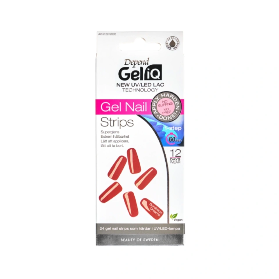 Depend Gel iQ geellaki kleepsud 002 Bordeaux Dreams 24tk