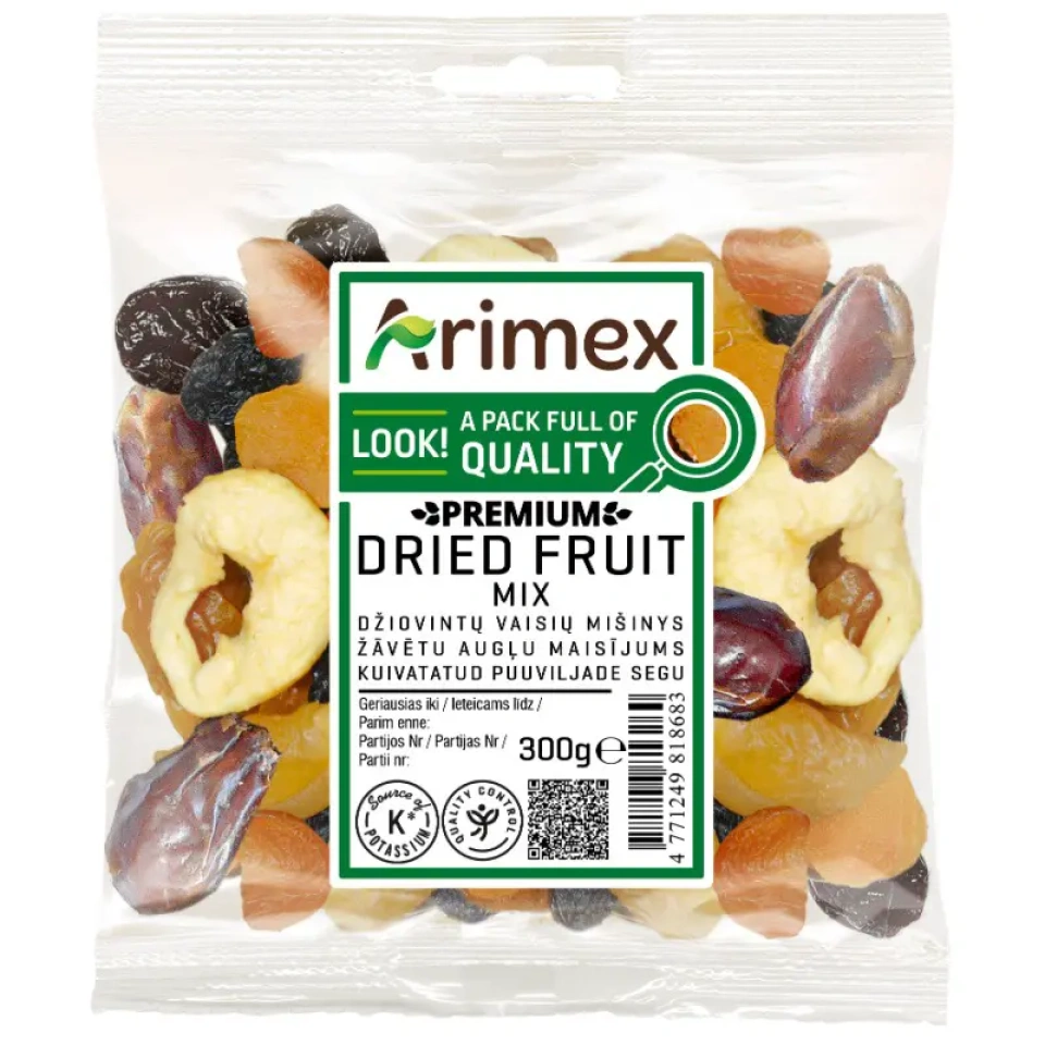 ARIMEX Kuivatatud puuviljade segu Premium 300g