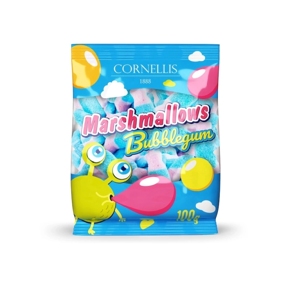 Cornellis vahukommid Sour Bubblegum (hapu nätsu maitselised) 100g