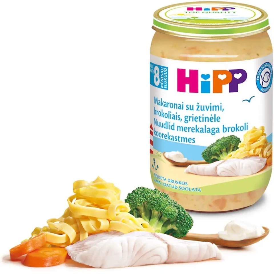 HiPP Nuudlid merekalaga brokoli-koorekastmes al. 8k 220g (HU-ÖKO-01)