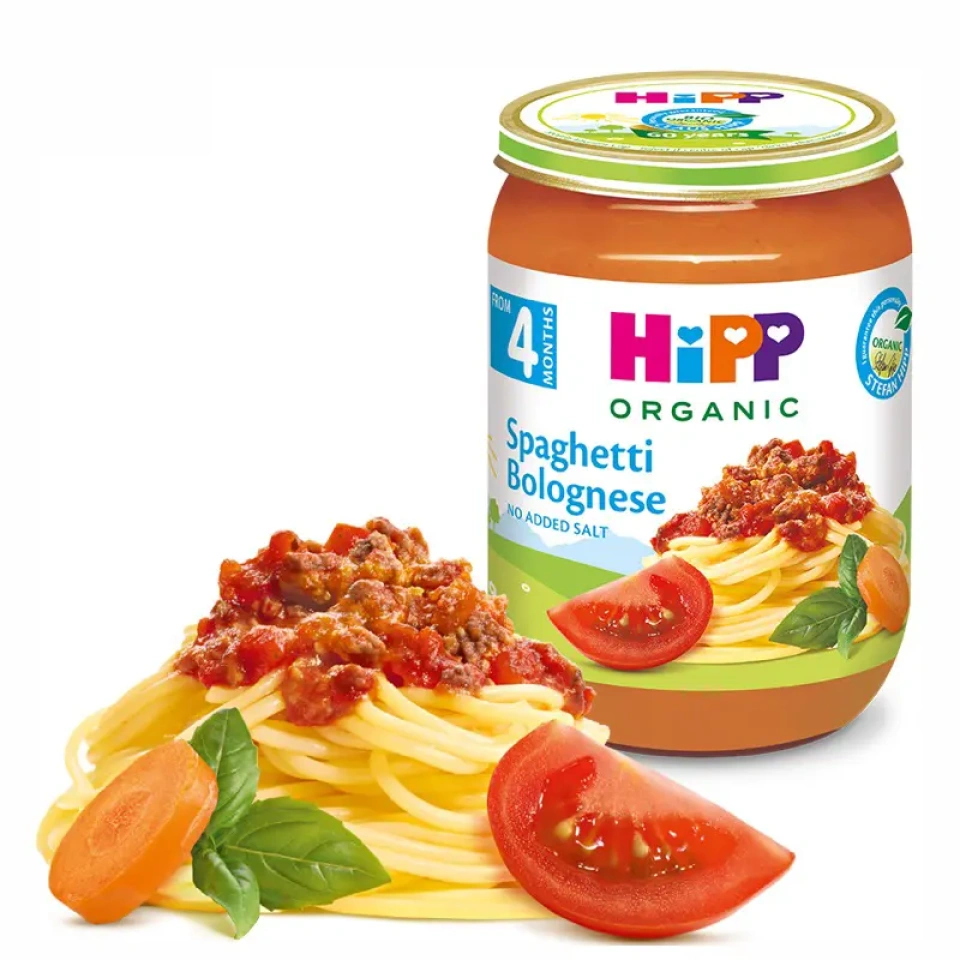 HiPP Spaghetti Bolognese ÖKO peale 4.k 190g (DE-ÖKO-001)