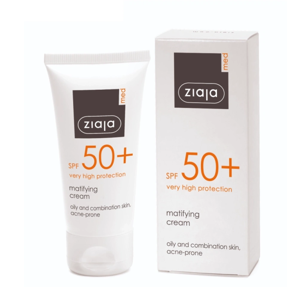 Ziaja MED matistav päevakreem SPF50+ rasusele nahale 50ml