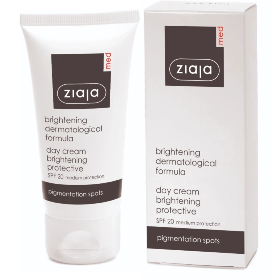 Ziaja MED helendav päevakreem SPF20 pigmendilaikudega nahale