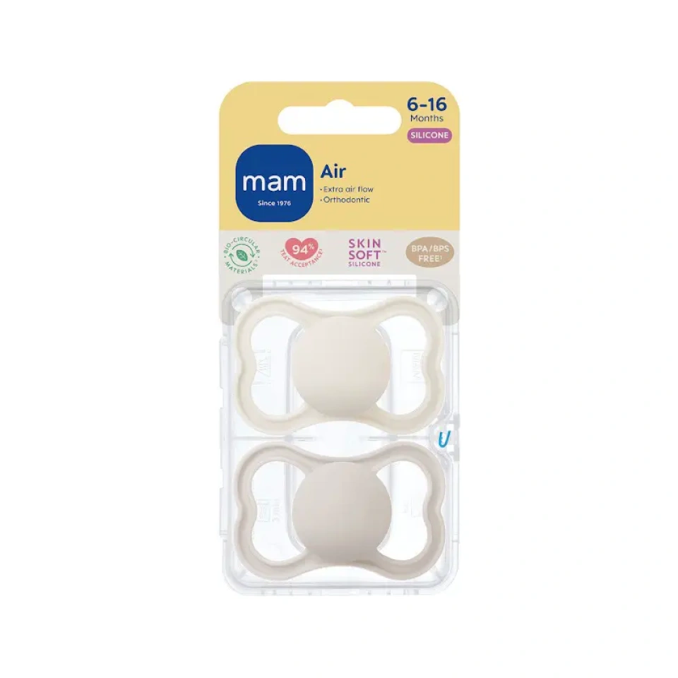 MAM Air silikoonlutt 2tk pakis 6-16k  NEUTRAL