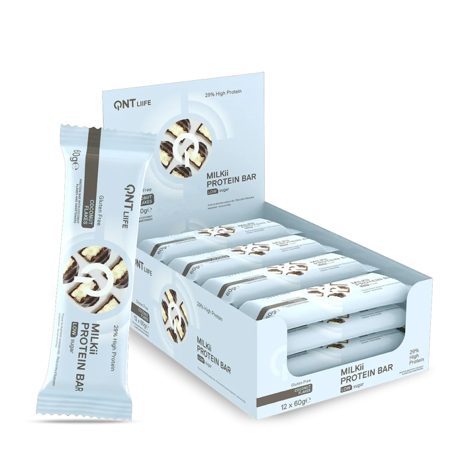 QNT proteiinibatoon Milkii 28% Coconut (low sugar) 60g