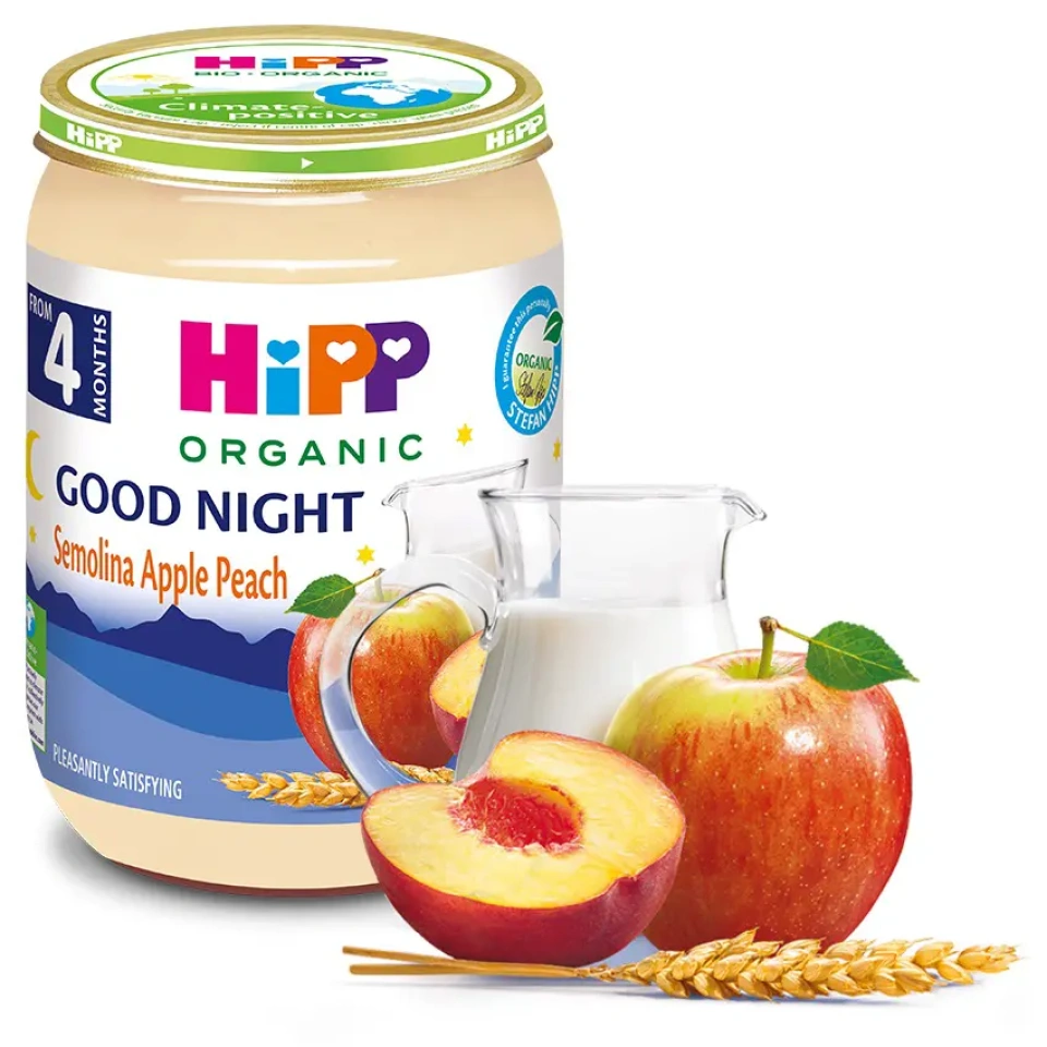 HiPP Head ööd! Teraviljapuder piimasegu ja puuviljadega ÖKO peale 4.k 190g (HU-ÖKO-01)