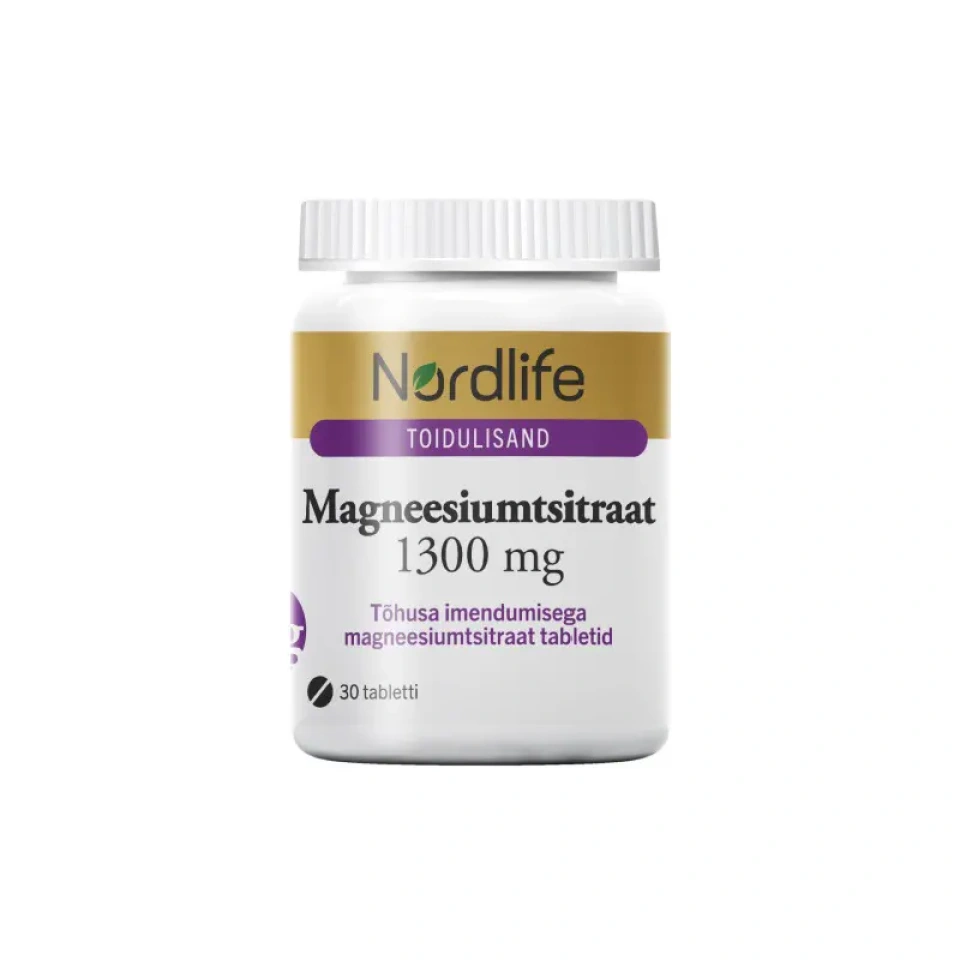 Nordlife Magneesiumtsitraat 1300 mg tabletid N30