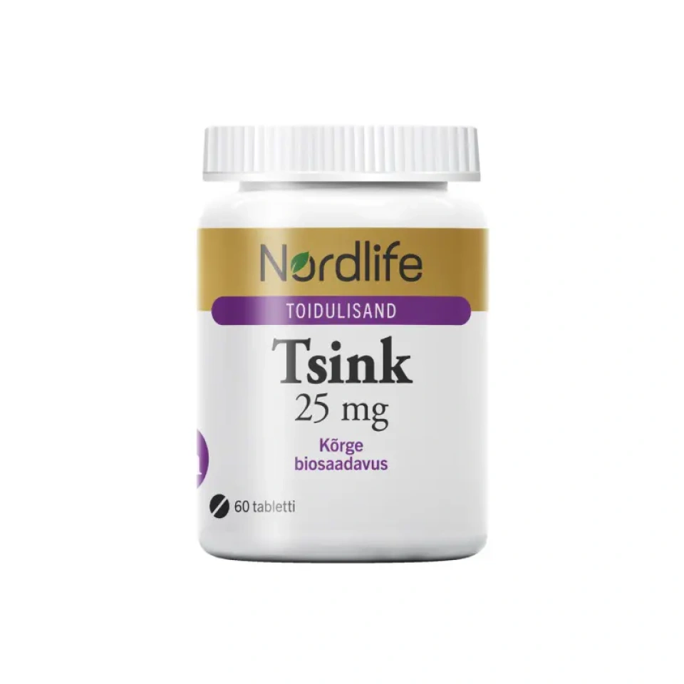 Nordlife Tsink 25mg tabletid N60