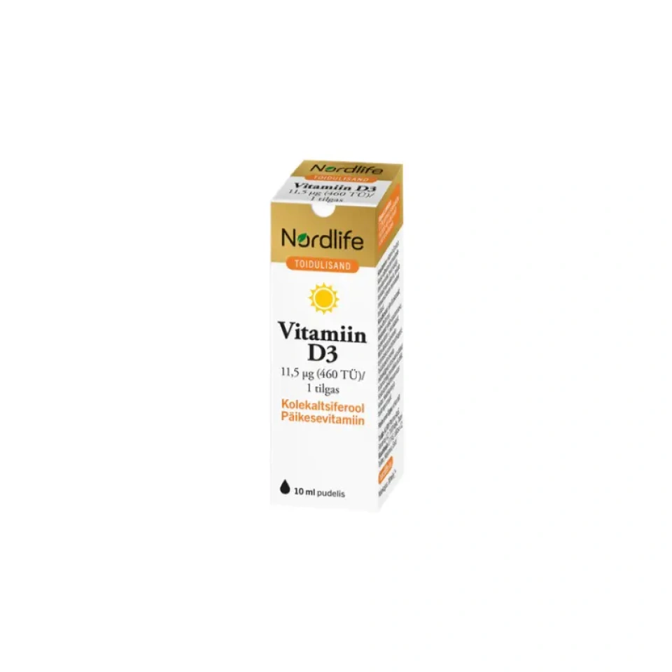 Nordlife Vitamiin D3 tilgad imikutele 11,5mcg 10ml