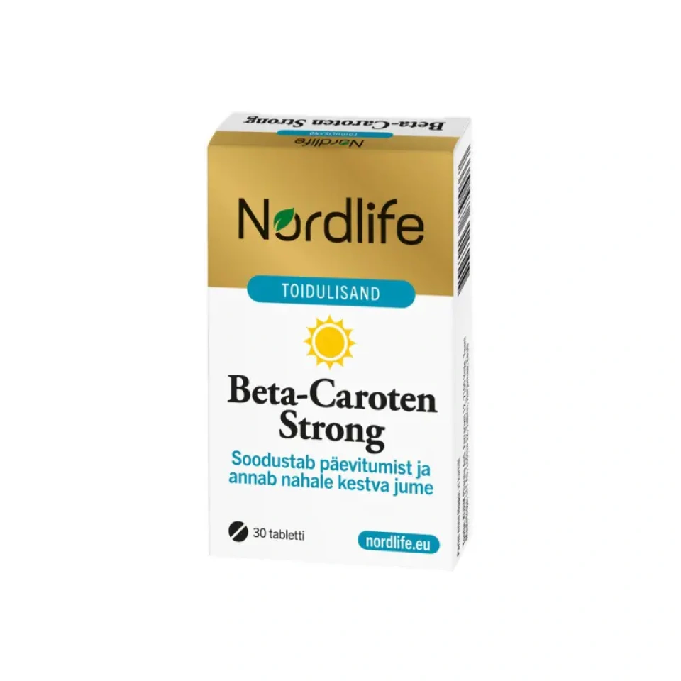 Nordlife Beta-Caroten Strong tabletid N30, 15g