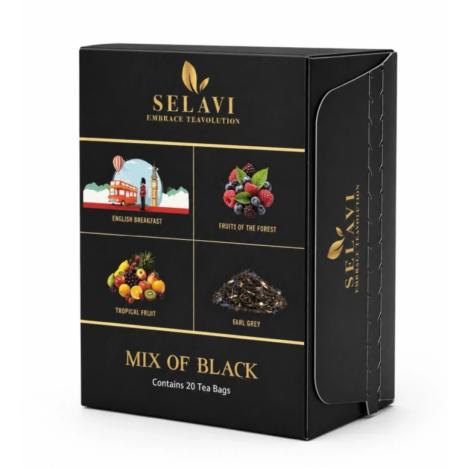 SELAVI musta teede segu (20 pakiteed x a'2g) 40g 