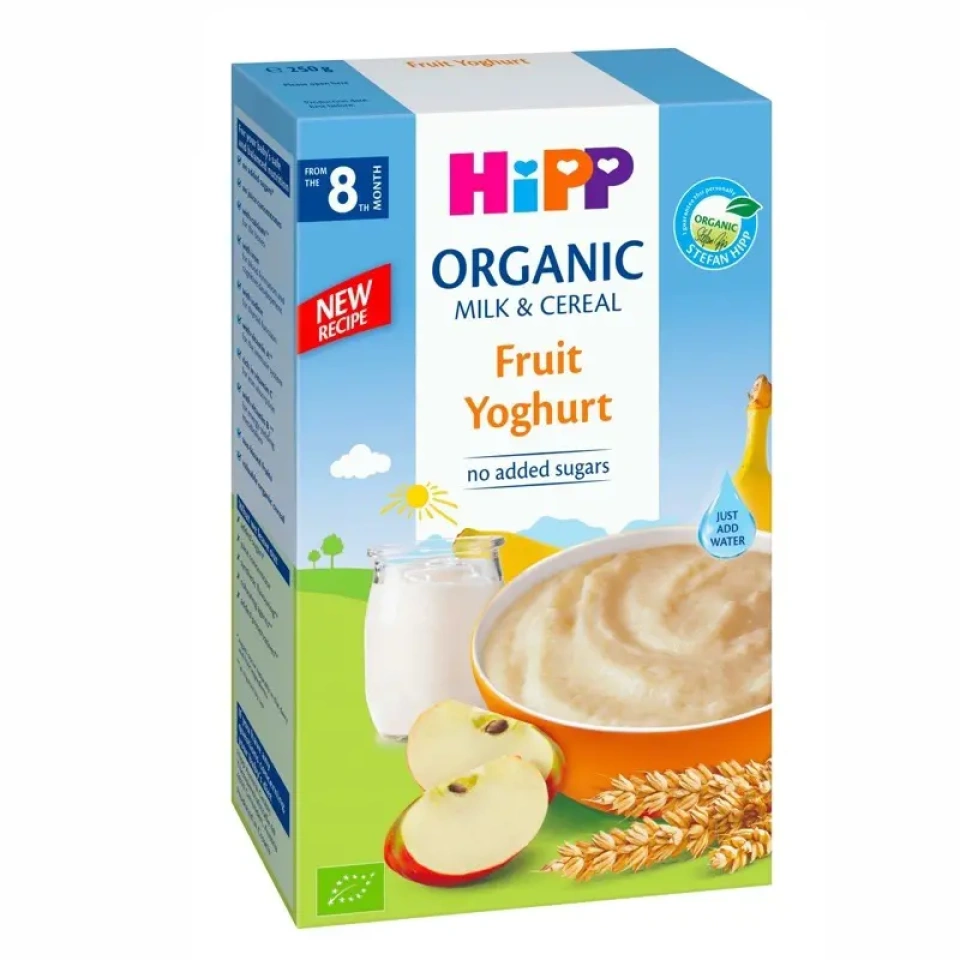 HiPP Puuviljad jogurtiga - piimapudrupulber ÖKO al. 8k 250g (HR-EKO-07)