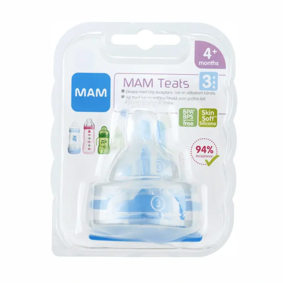 MAM Lutipudeli lutt suurus 3 (2 tk pakendis) vanus 4+kuud