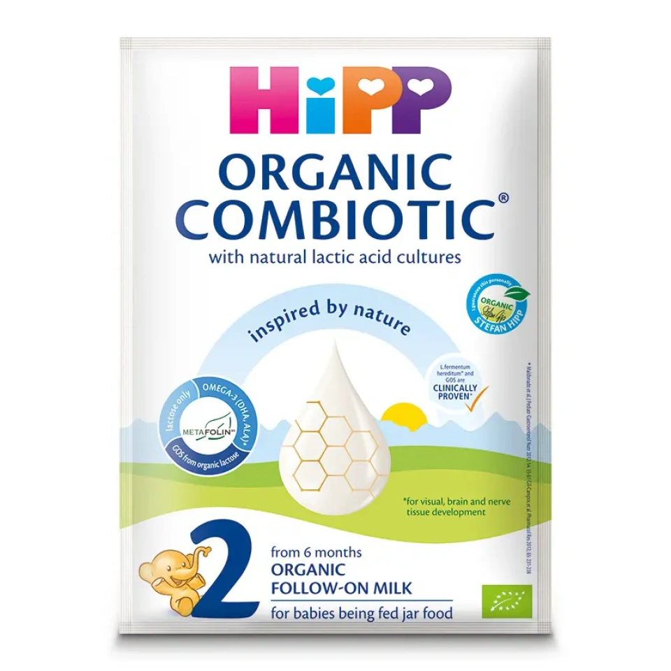 HiPP 2 Organic Combiotic 27g väikepakk - ÖKOLOOGILINE jätkupiimasegu al. 6 elukuust